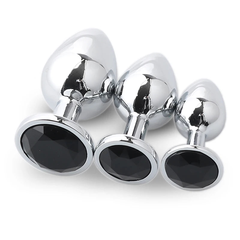 Set de 3 Plugs Anales de Acero - Estimulación Progresiva S M L