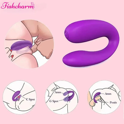 Dual Bliss - Vibrador Forma U Estimulación Doble