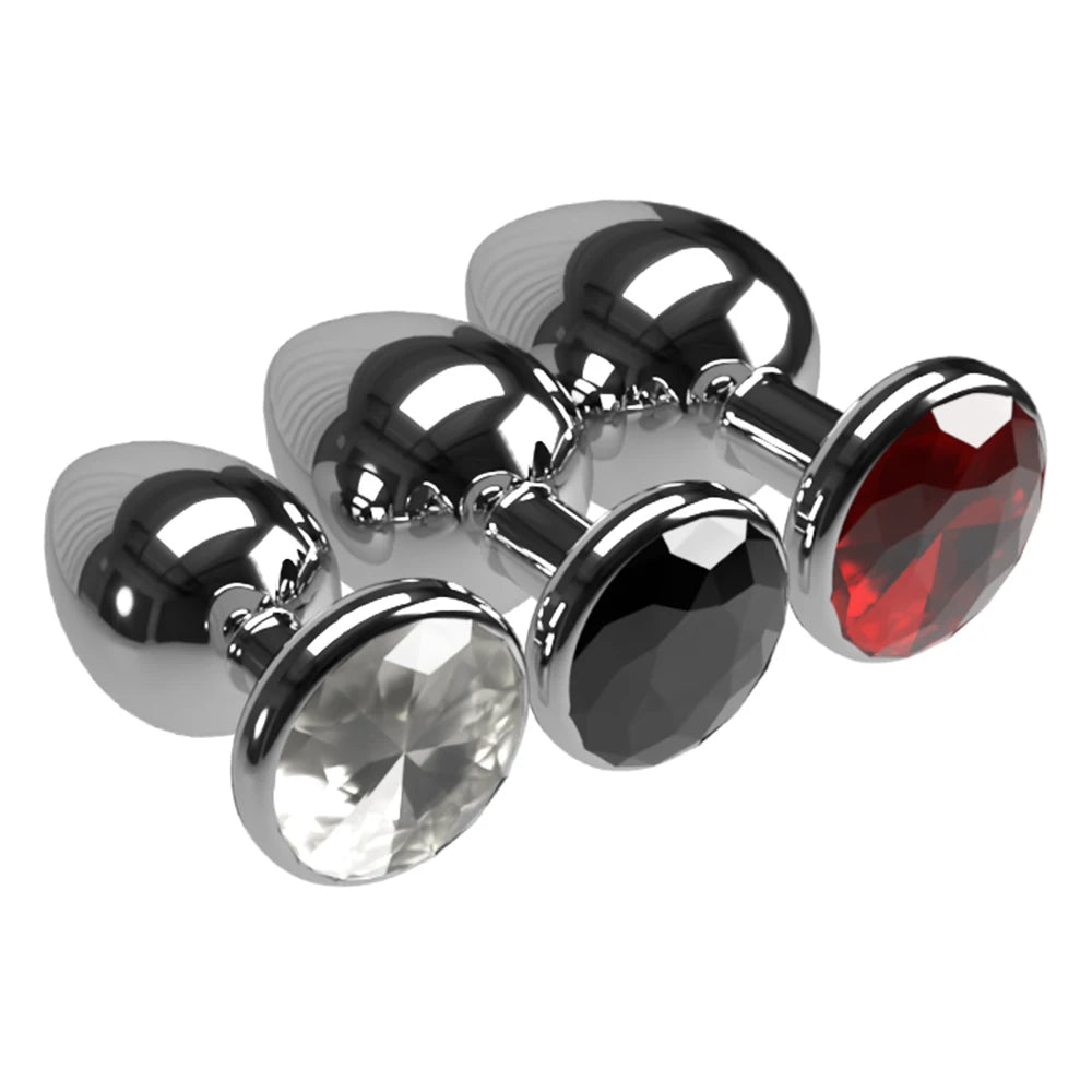 Set de 3 Plugs Anales de Acero - Estimulación Progresiva S M L