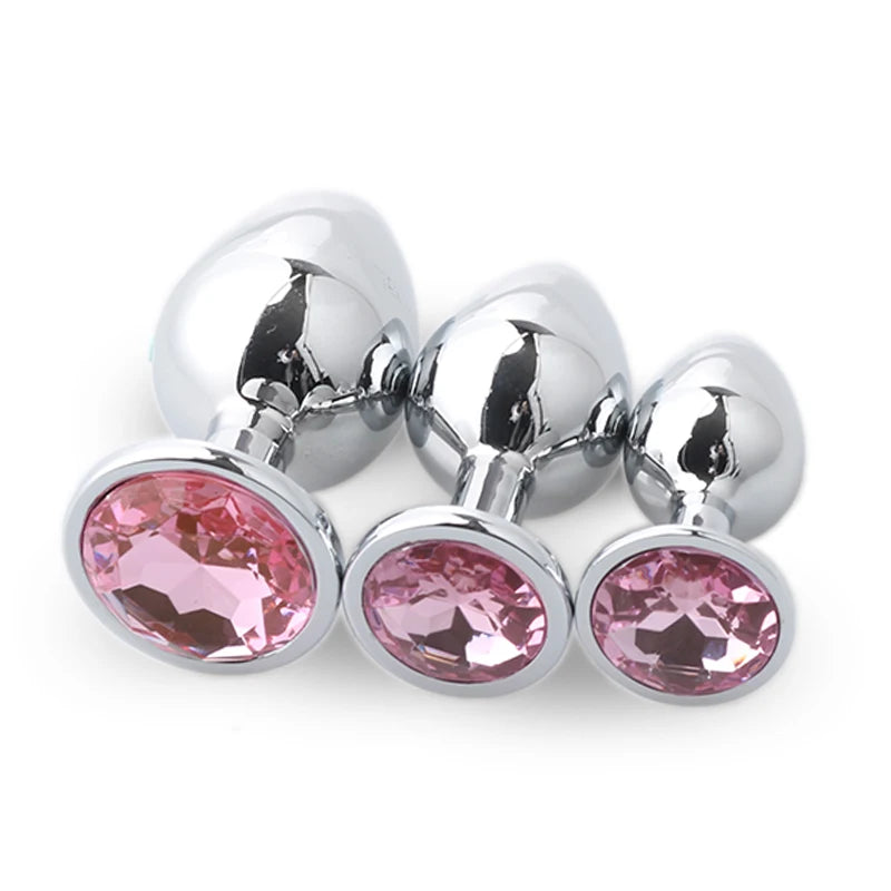 Set de 3 Plugs Anales de Acero - Estimulación Progresiva S M L