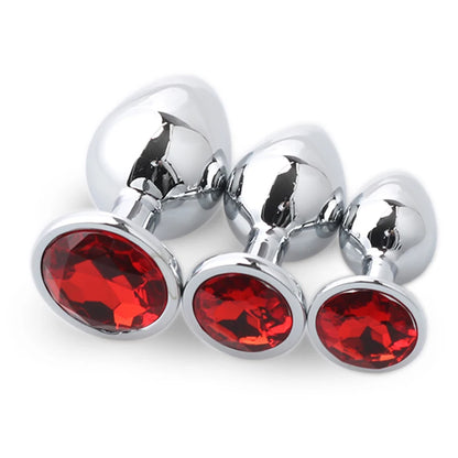 Set de 3 Plugs Anales de Acero - Estimulación Progresiva S M L