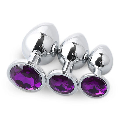 Set de 3 Plugs Anales de Acero - Estimulación Progresiva S M L