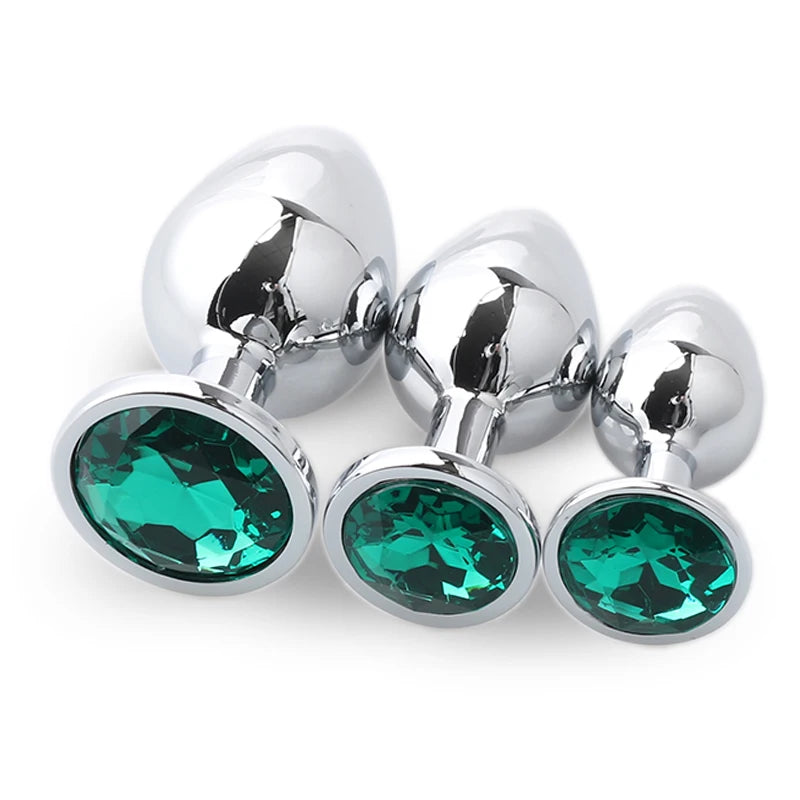 Set de 3 Plugs Anales de Acero - Estimulación Progresiva S M L