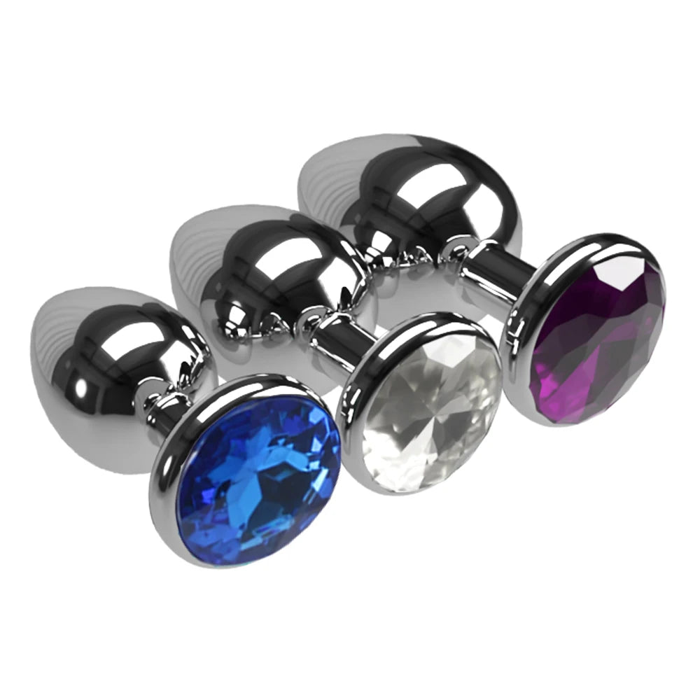 Set de 3 Plugs Anales de Acero - Estimulación Progresiva S M L