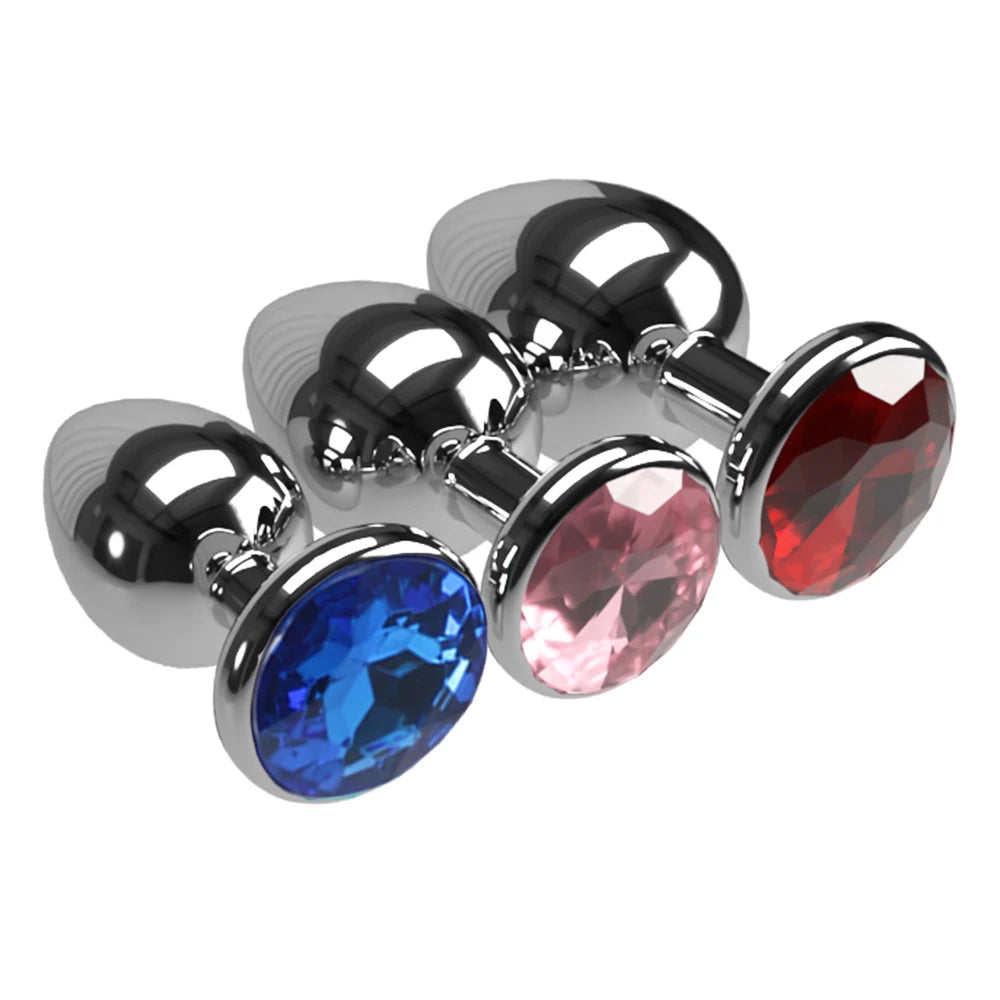 Set de 3 Plugs Anales de Acero - Estimulación Progresiva S M L